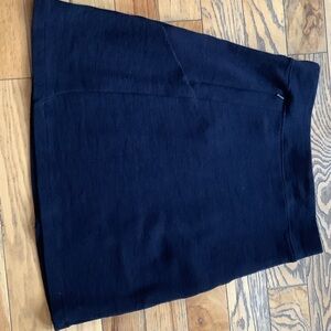 Ibex Izzi Merino Wool A Line Skirt,M, Nay blue